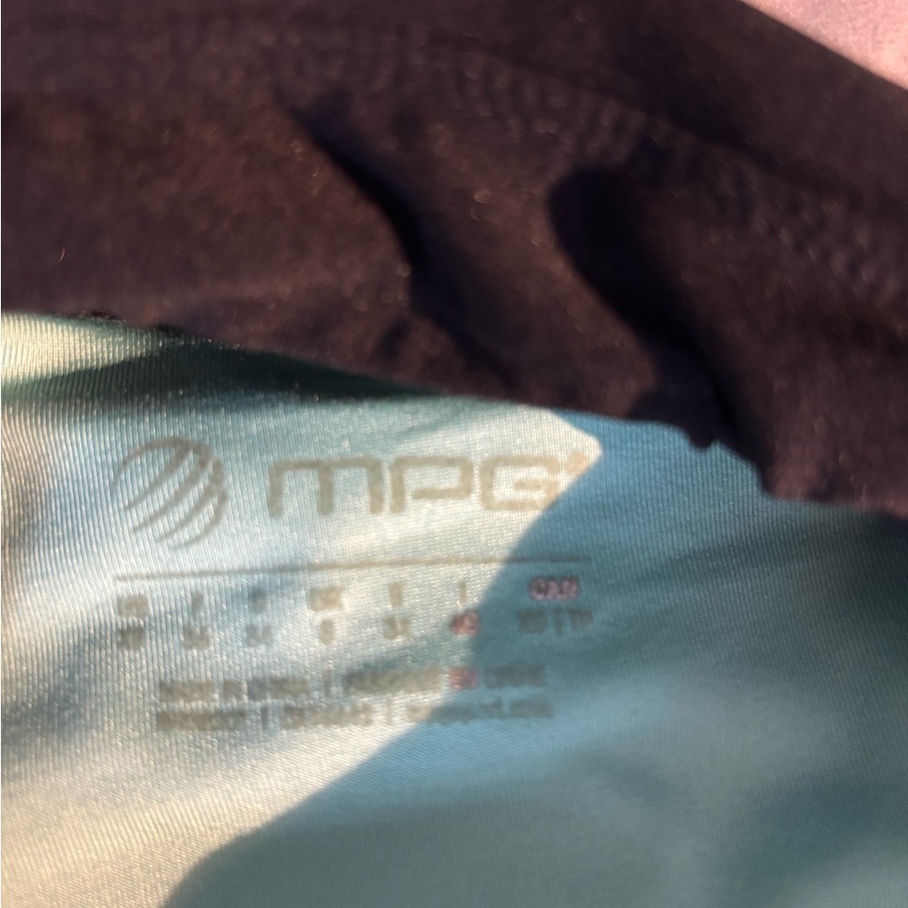 MPG Women's Black and Teal spandex shorts with built in fitted Shorts size XS - Picture 7 of 11